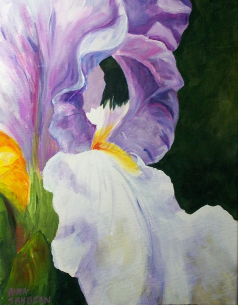 Painting of Iris blossom